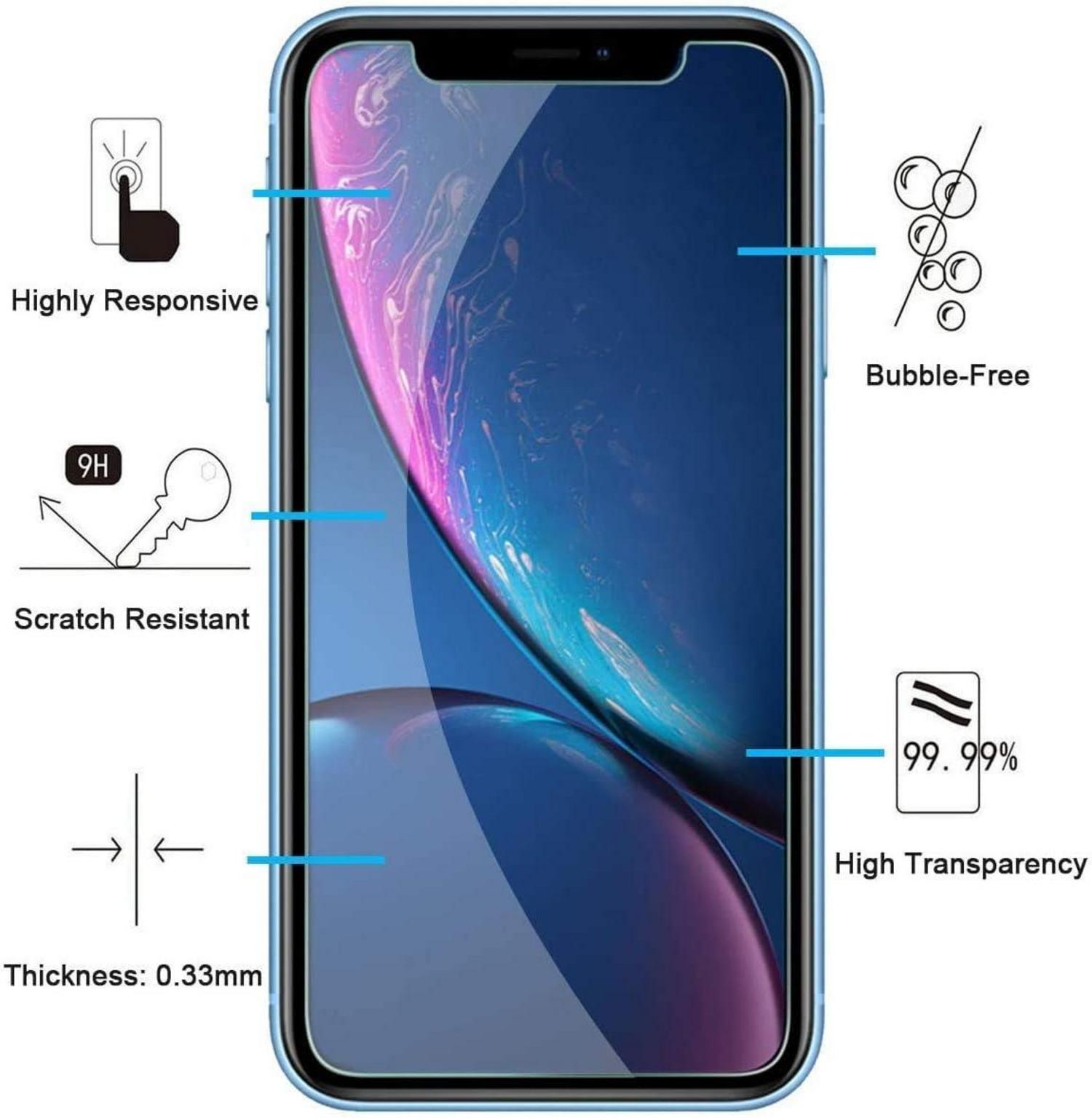Panzer Schutz Glas für iPhone 11 XR, 2 Stück, 9H