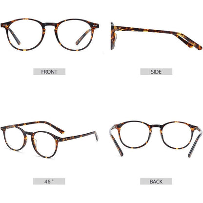 Vintage Runde Nerdbrille Retro Klare Linse Dekorativ