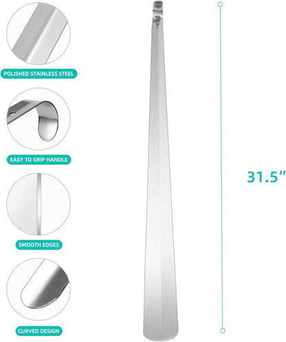 80cm Schuhlöffel Edelstahl Extra Lang Langlebiger Schuhanzieher
