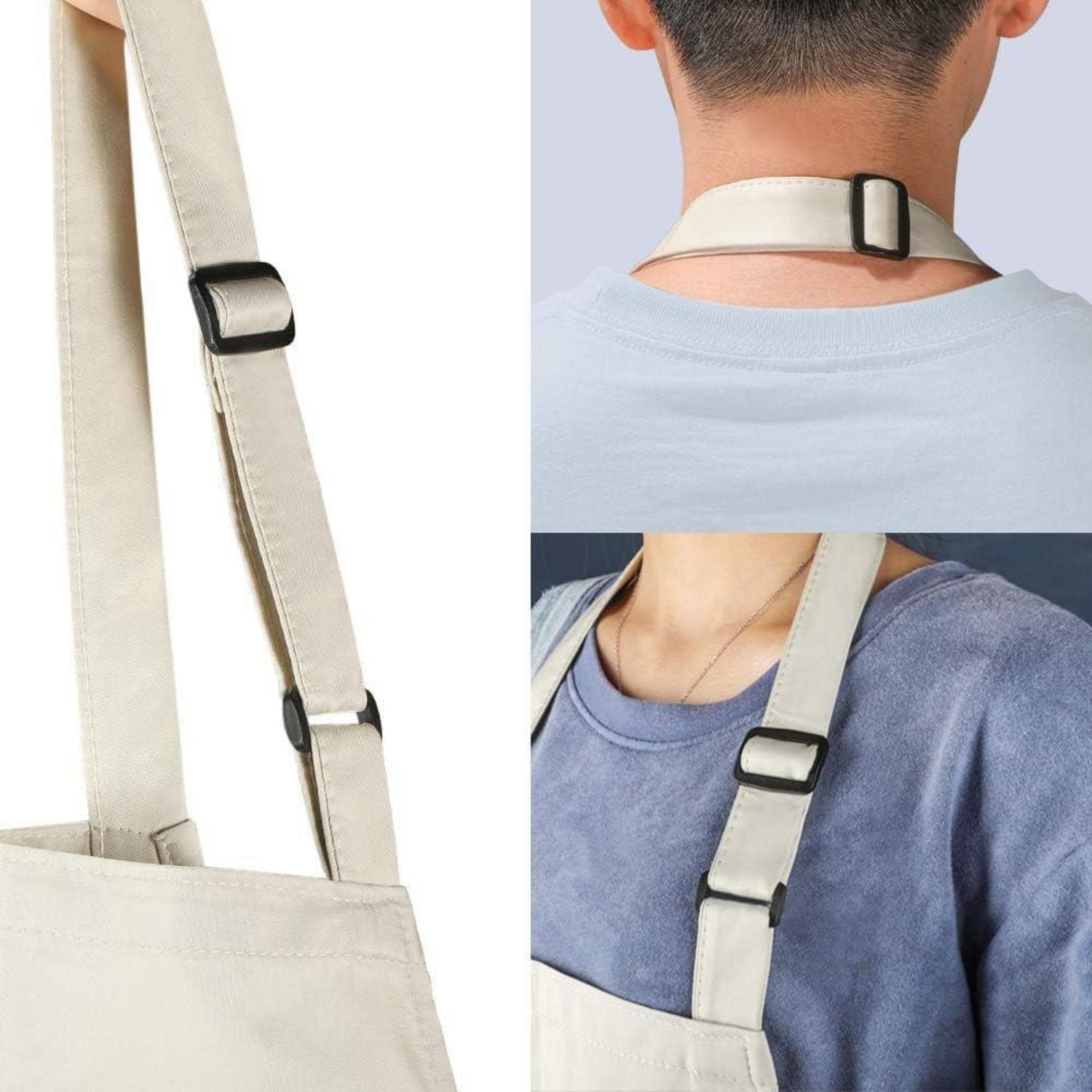 Viedouce Wasserdichte Schürze mit Taschen für Frauen und Männer, Verstellbarer Kochschürze
