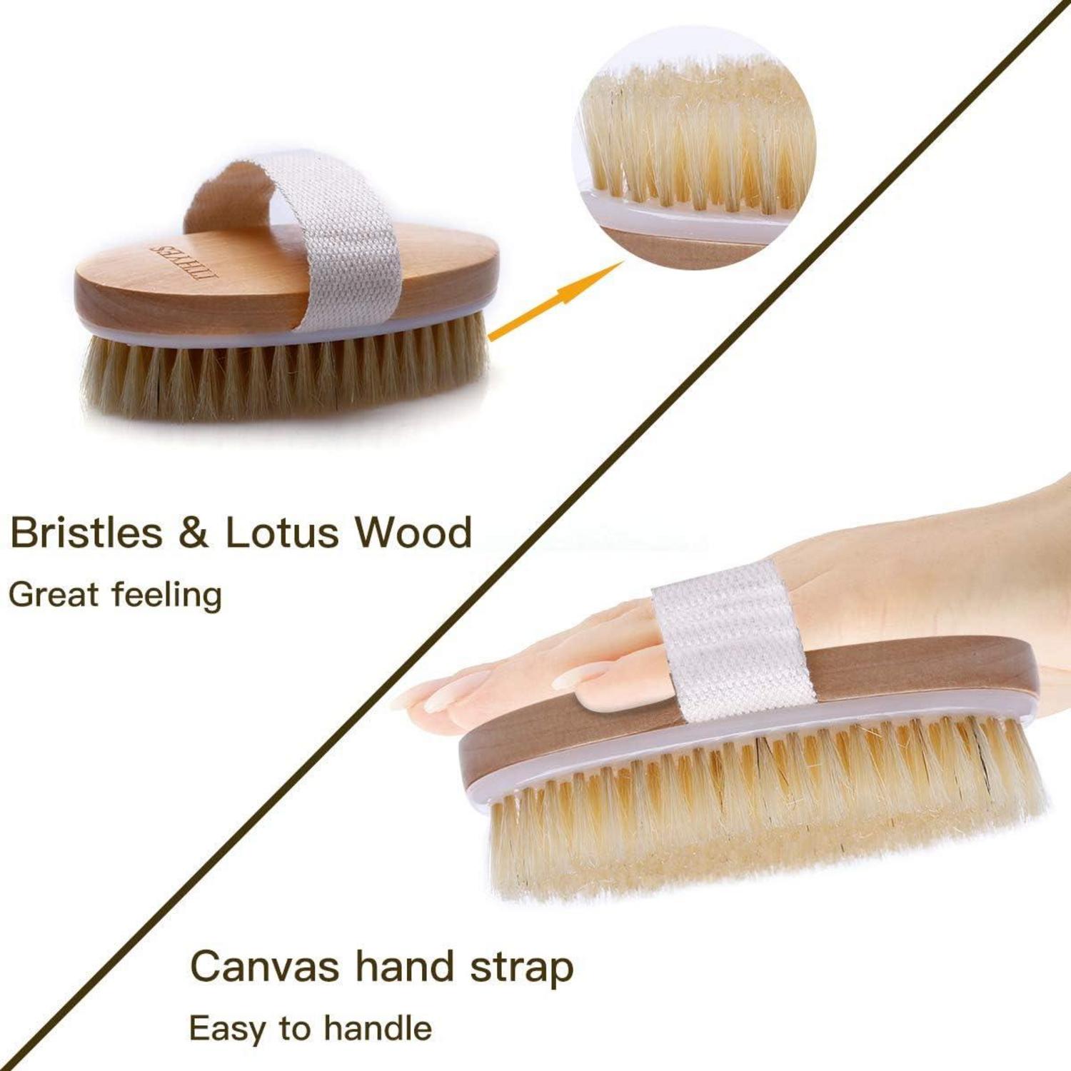 Silikon Haarbürsten Set mit Massagegerät und Badebürste lila
