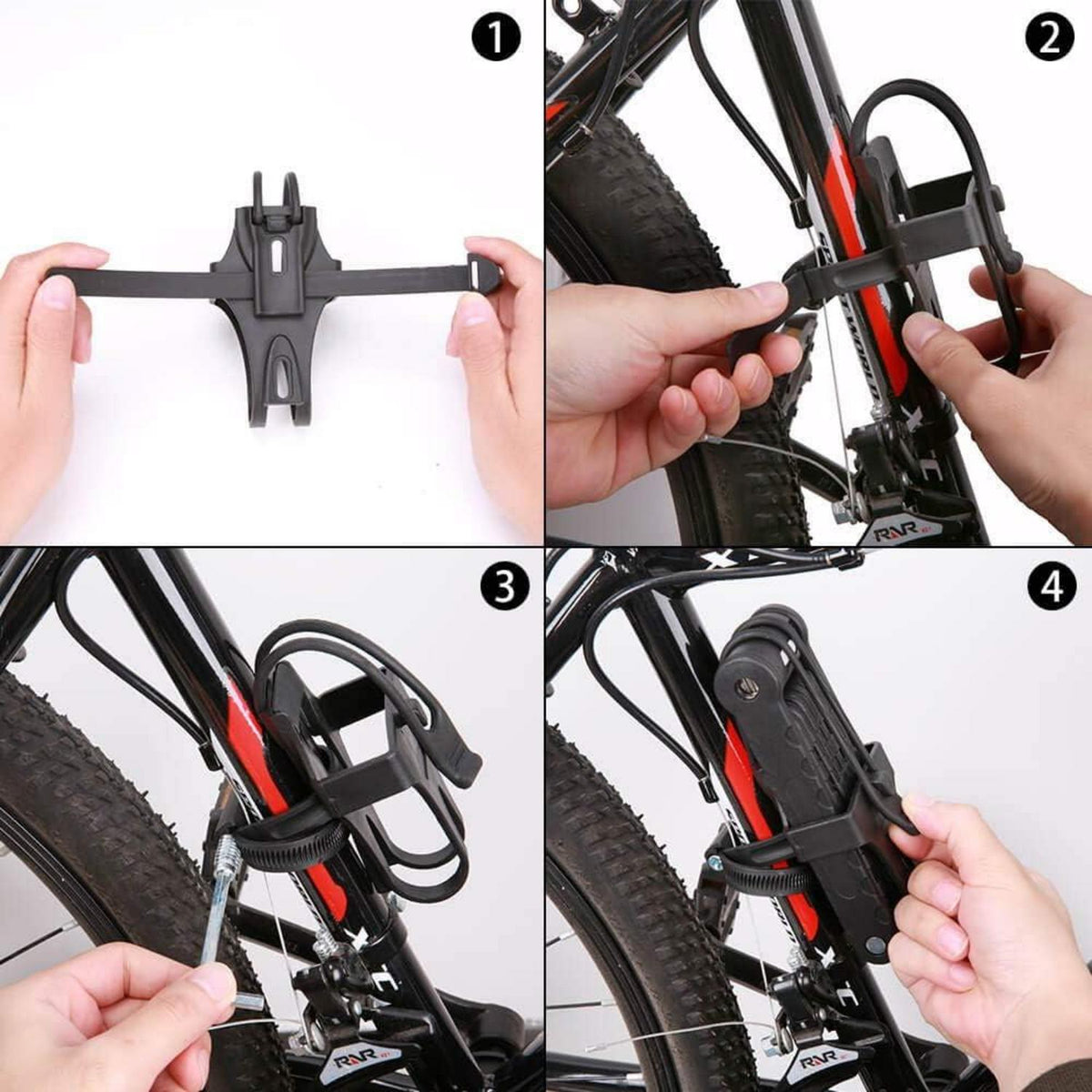 Toptrek Faltschloss 94cm mit Halterung Level 7 Schwarz