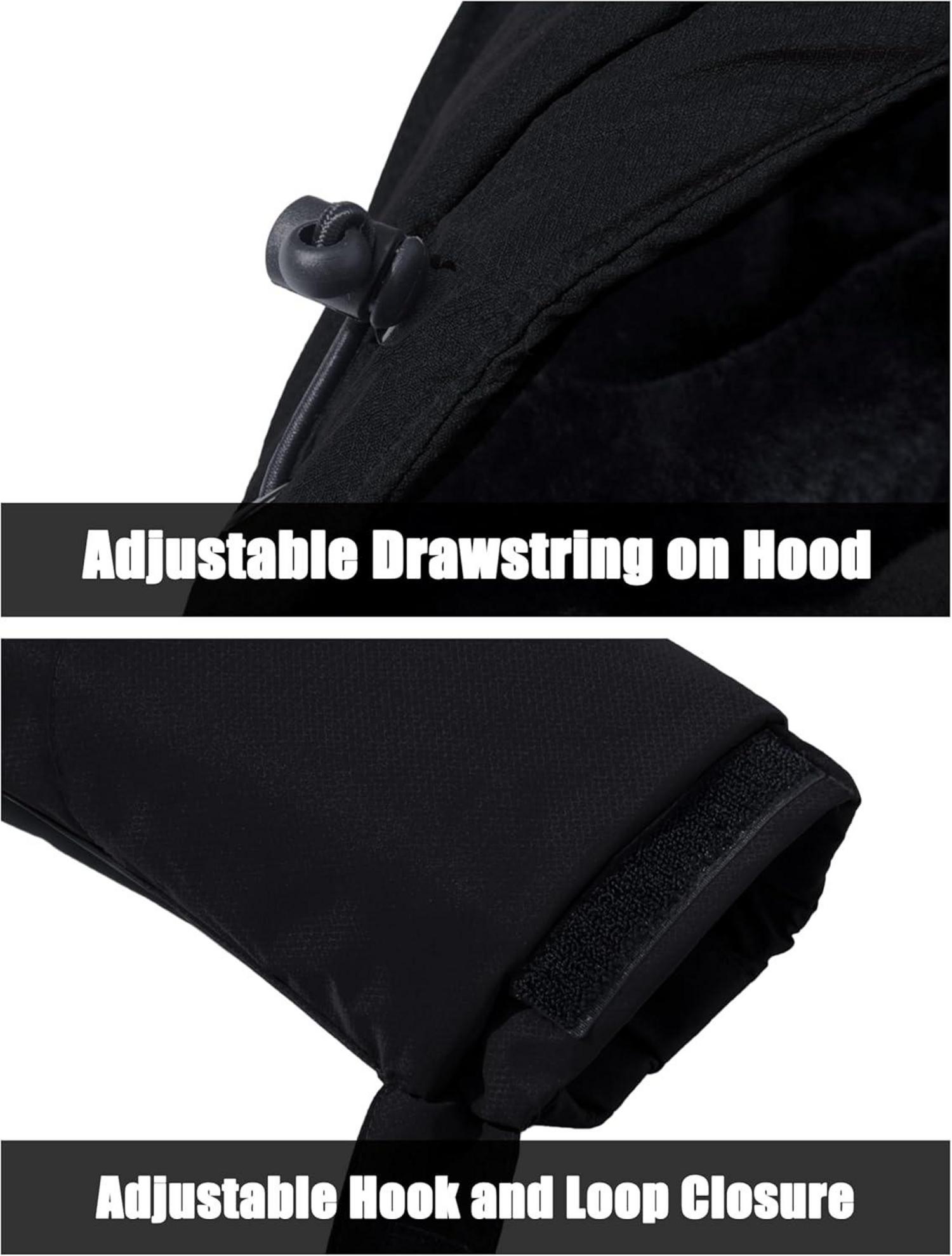 Herren Winter Skijacke Fleece Gefüttert Outdoor Jacke Wasserdicht Winddicht XXL