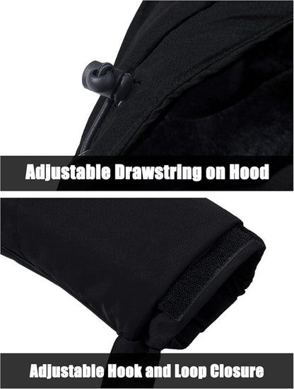 Herren Winter Skijacke Fleece Gefüttert Outdoor Jacke Wasserdicht Winddicht XXL