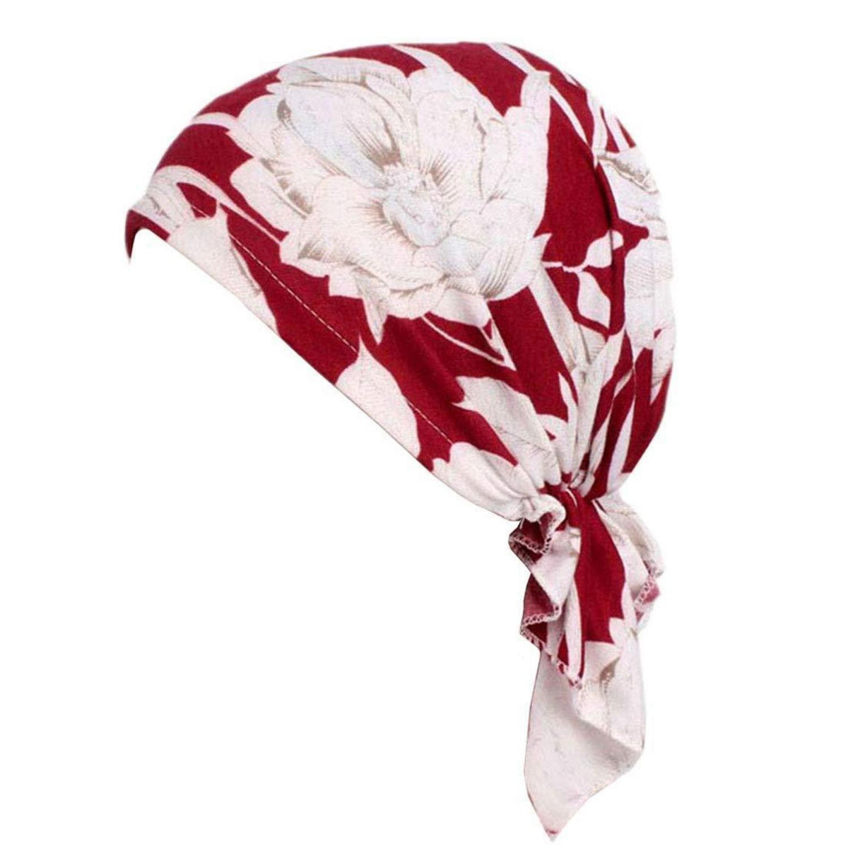 Kopftuch Turban Damen Elegant Rot für Chemotherapie Haarausfall