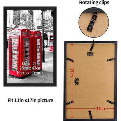 Bilderrahmen 28x43 cm Schwarz 8 Stück für Galeriewand