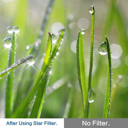 62mm Fotover Star Filter Set mit 3 Sternfiltern (4, 6, 8