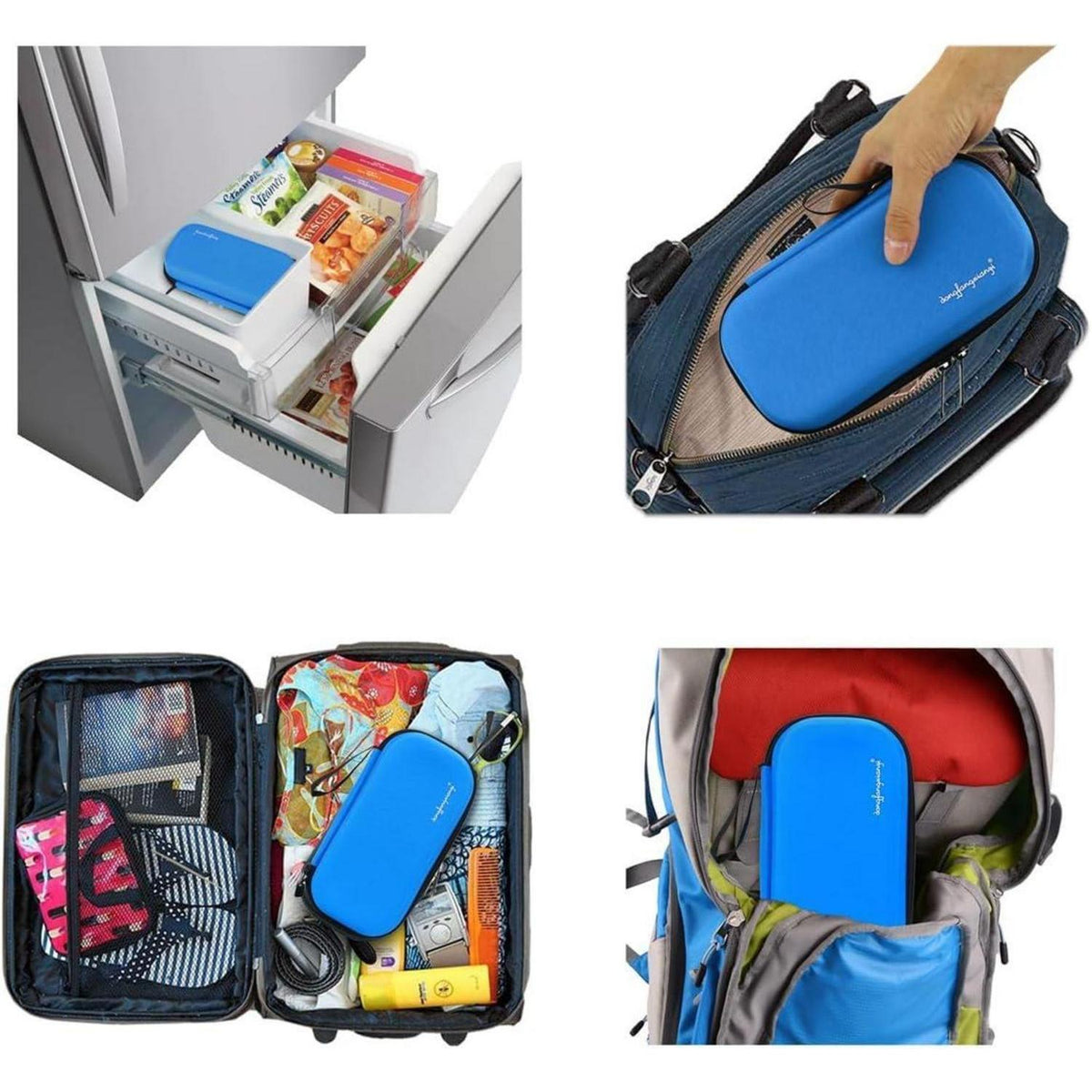Insulin Kühltasche Reise Tasche mit 3 Kühlakkus