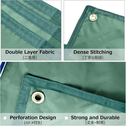 Wasserdichte Zeltplane Tarp für Hängematte Camping Sandstrand Green M