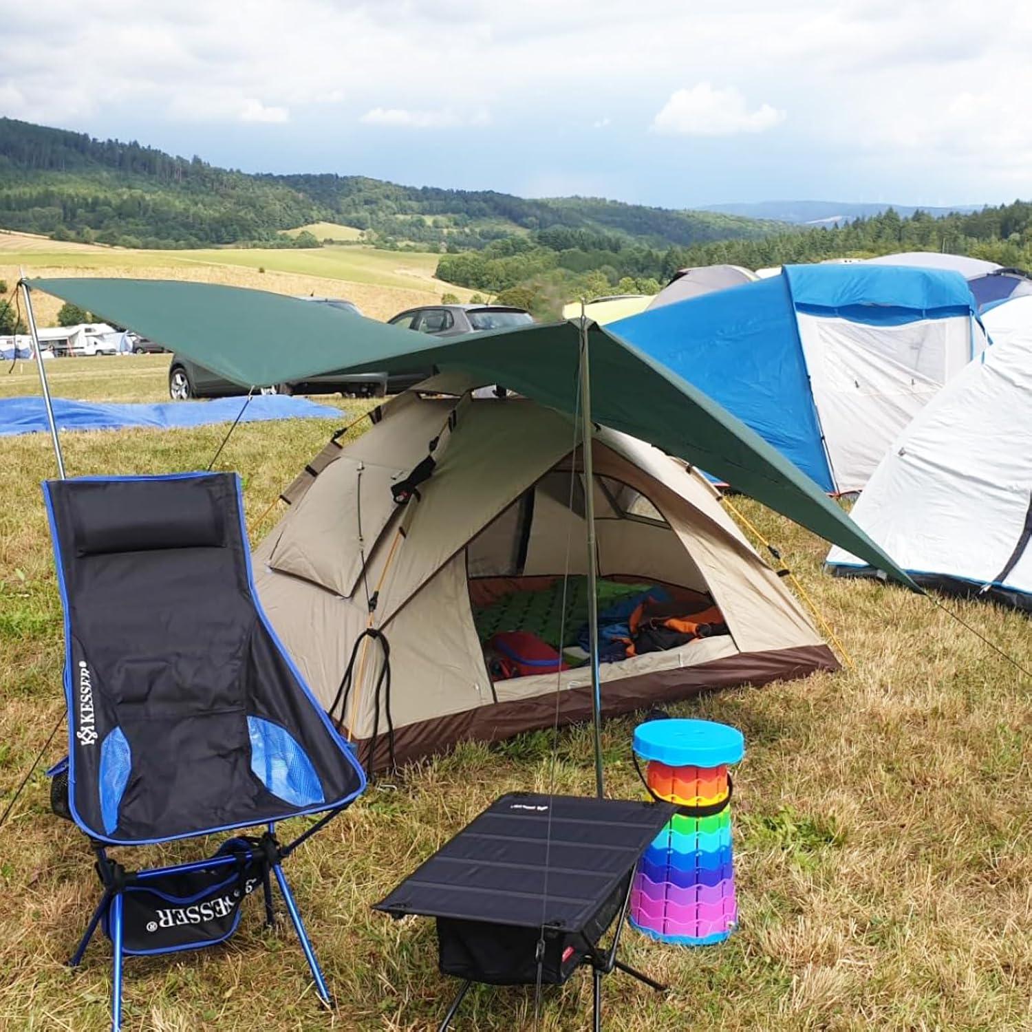 Wasserdichte Zeltplane Tarp Hängematte Picknickdecke Camping Grün M