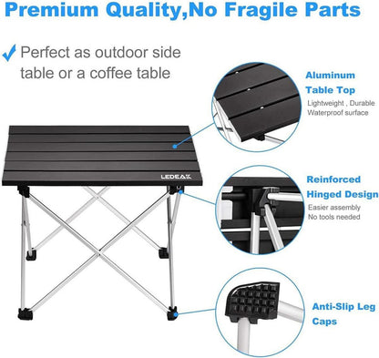 Leichter Camping-Klapptisch Aluminium mit Tasche für Picknick & Outdoor