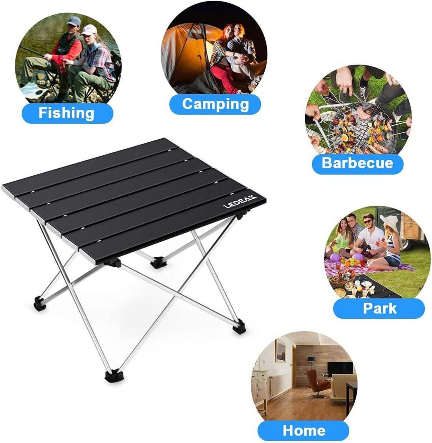 Leichter Camping-Klapptisch Aluminium mit Tasche für Picknick & Outdoor
