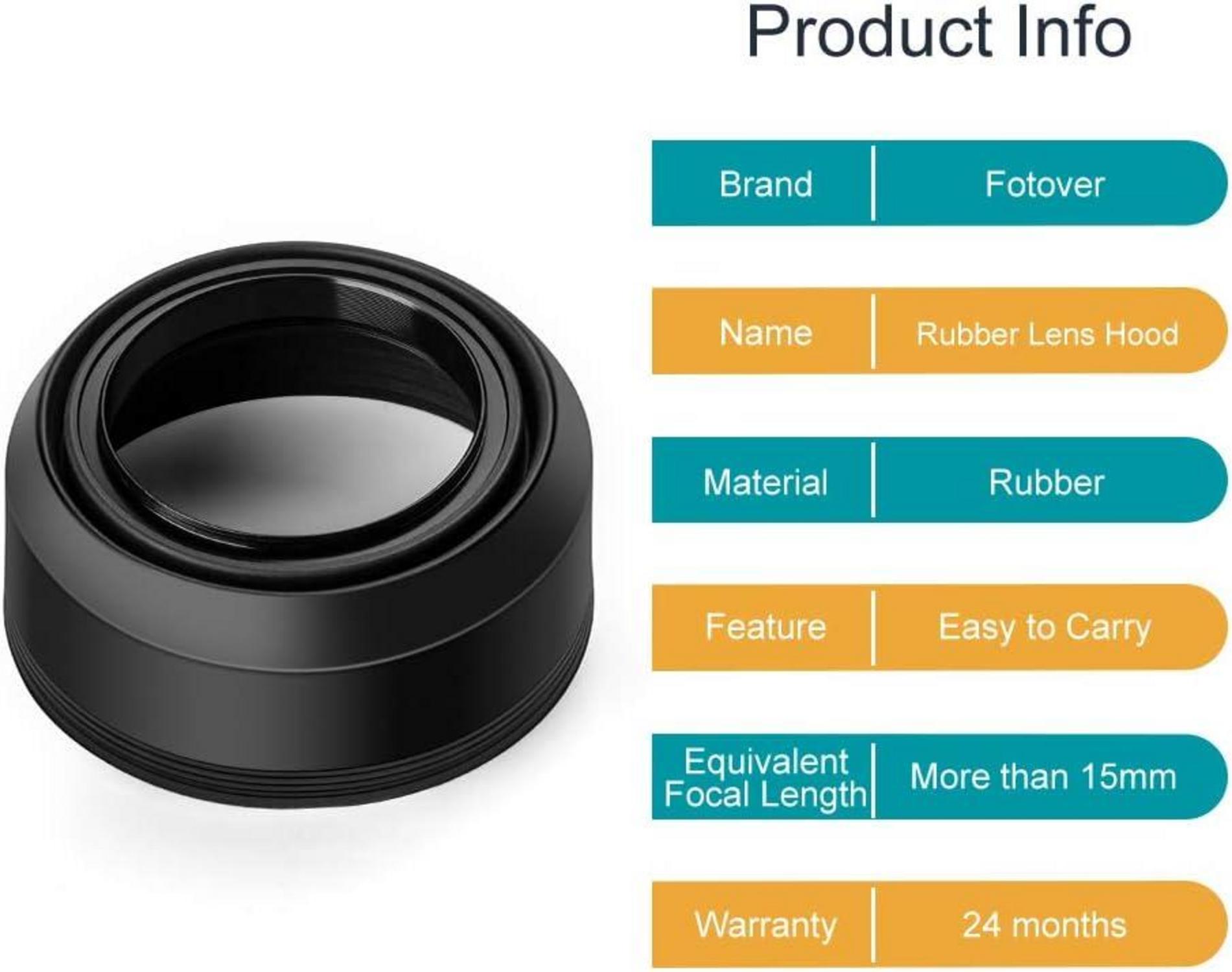 49mm Gummi Gegenlichtblende Universal Sonnenblende