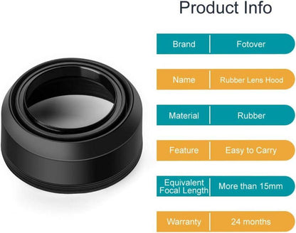 49mm Gummi Gegenlichtblende Universal Sonnenblende