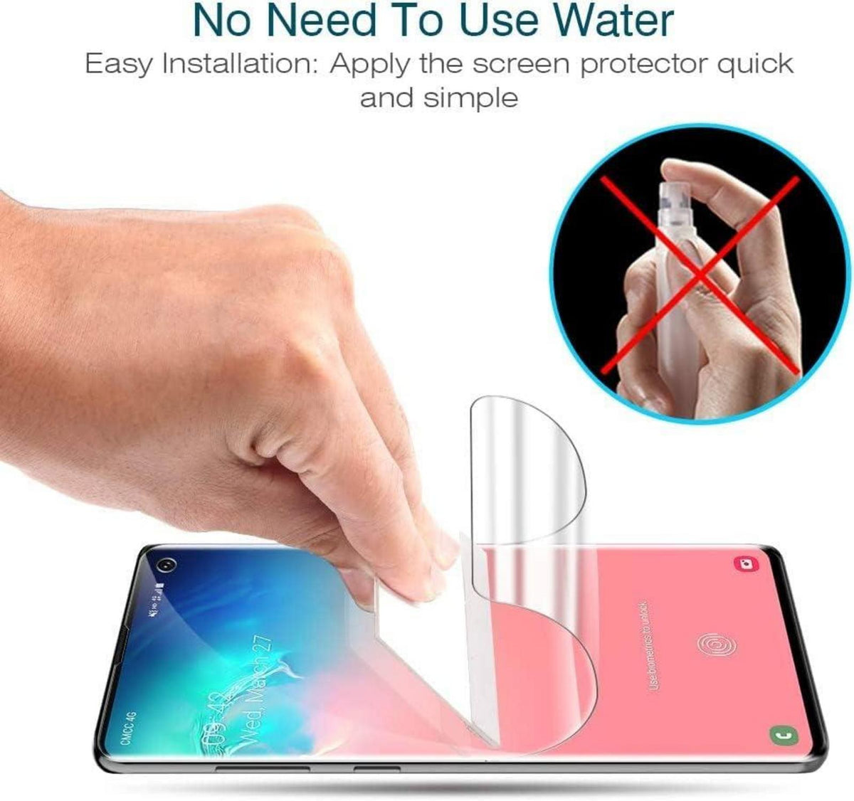 3x Transparente Schutzfolie für Samsung Galaxy S10 HD Klar TPU