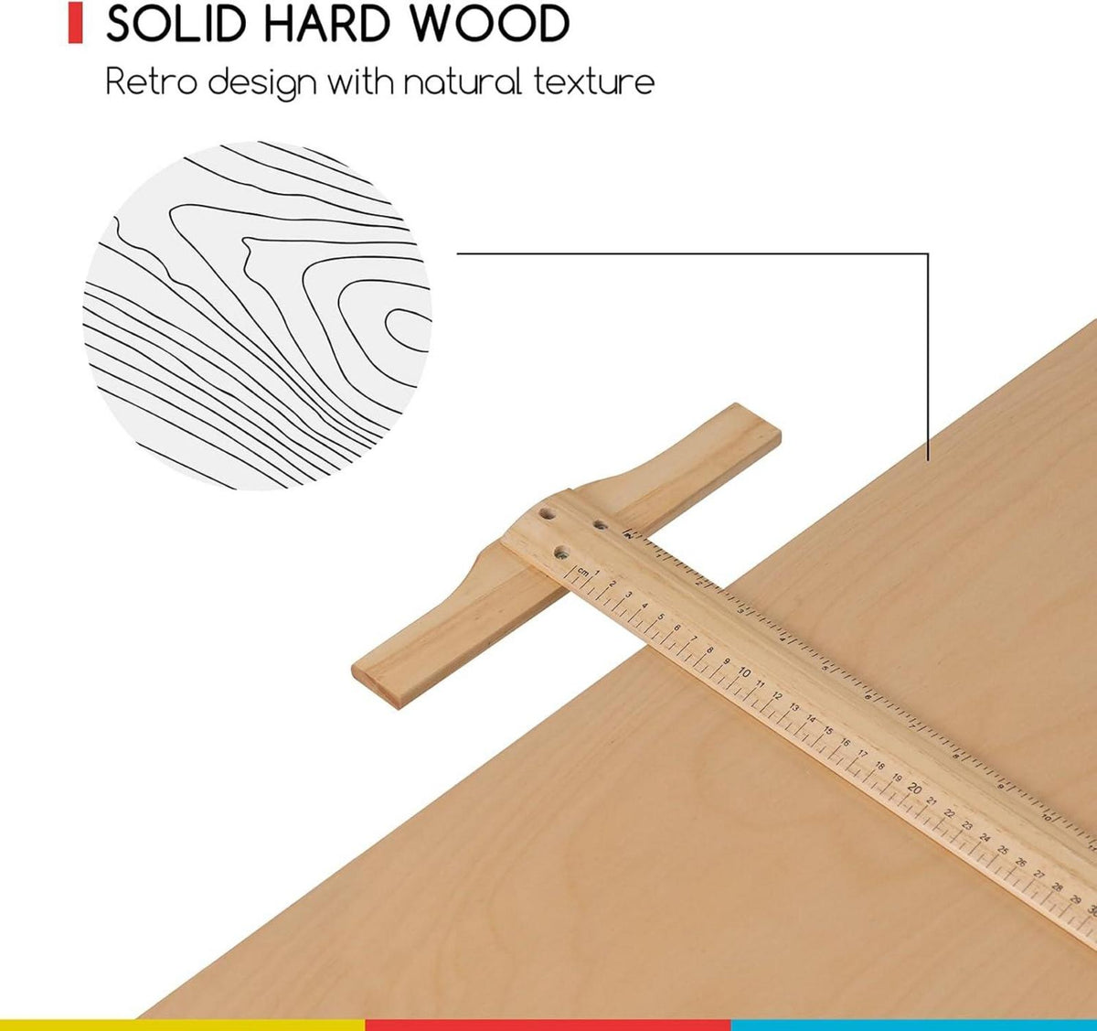 Holz-Zeichentisch Künstler-Schreibtisch 90x60cm Kunsthandwerkstisch