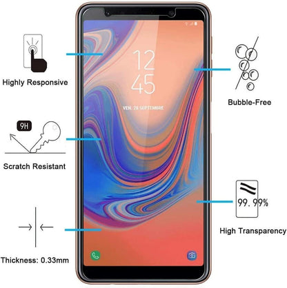Panzer Schutz Glas Samsung A7 2018, 9H Härte, HD