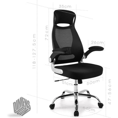 Ergonomischer Bürostuhl mit Kopfstütze, Armlehnen