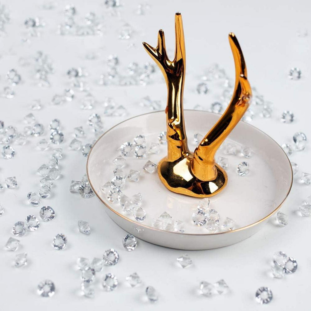 500 Kristallklare Glasdiamanten 10mm für Hochzeit Tischdeko