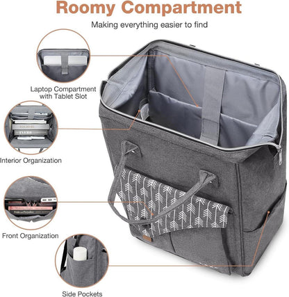 Wasserdichter Laptop Rucksack mit Diebstahlschutz 15.6 Zoll Grau