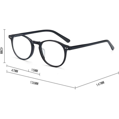 Runder Vintage Brillenrahmen Nerdbrille Retro Unisex