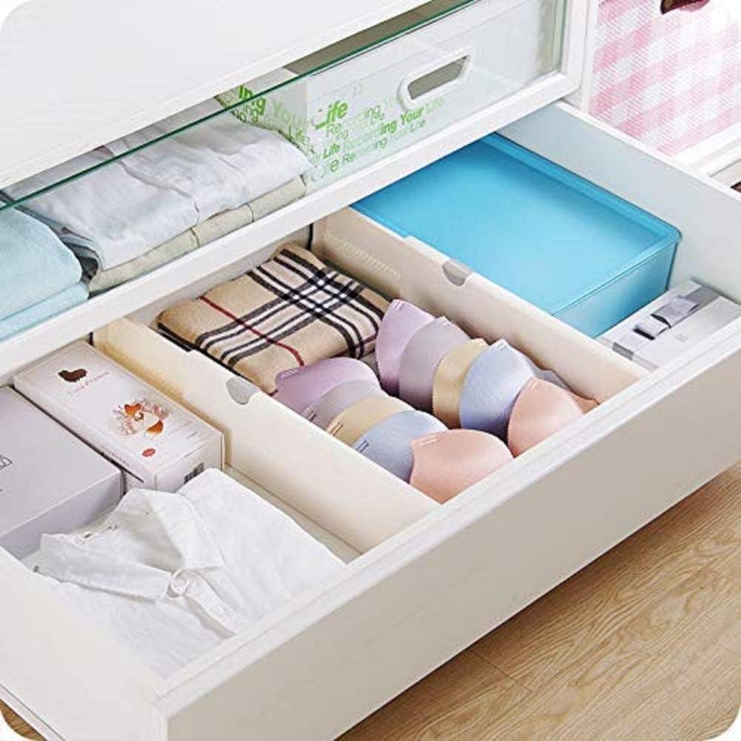 4er-Set einstellbare Schubladenteiler Separator - Beige