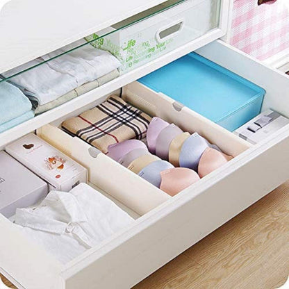 4er-Set einstellbare Schubladenteiler Separator - Beige