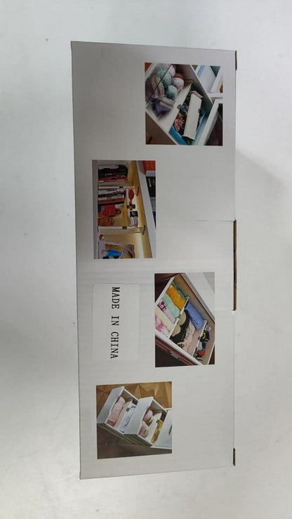 4er-Set einstellbare Schubladenteiler Organizer - für Schlafzimmer, Badezimmer, Schrank, Schreibtisch - Beige
