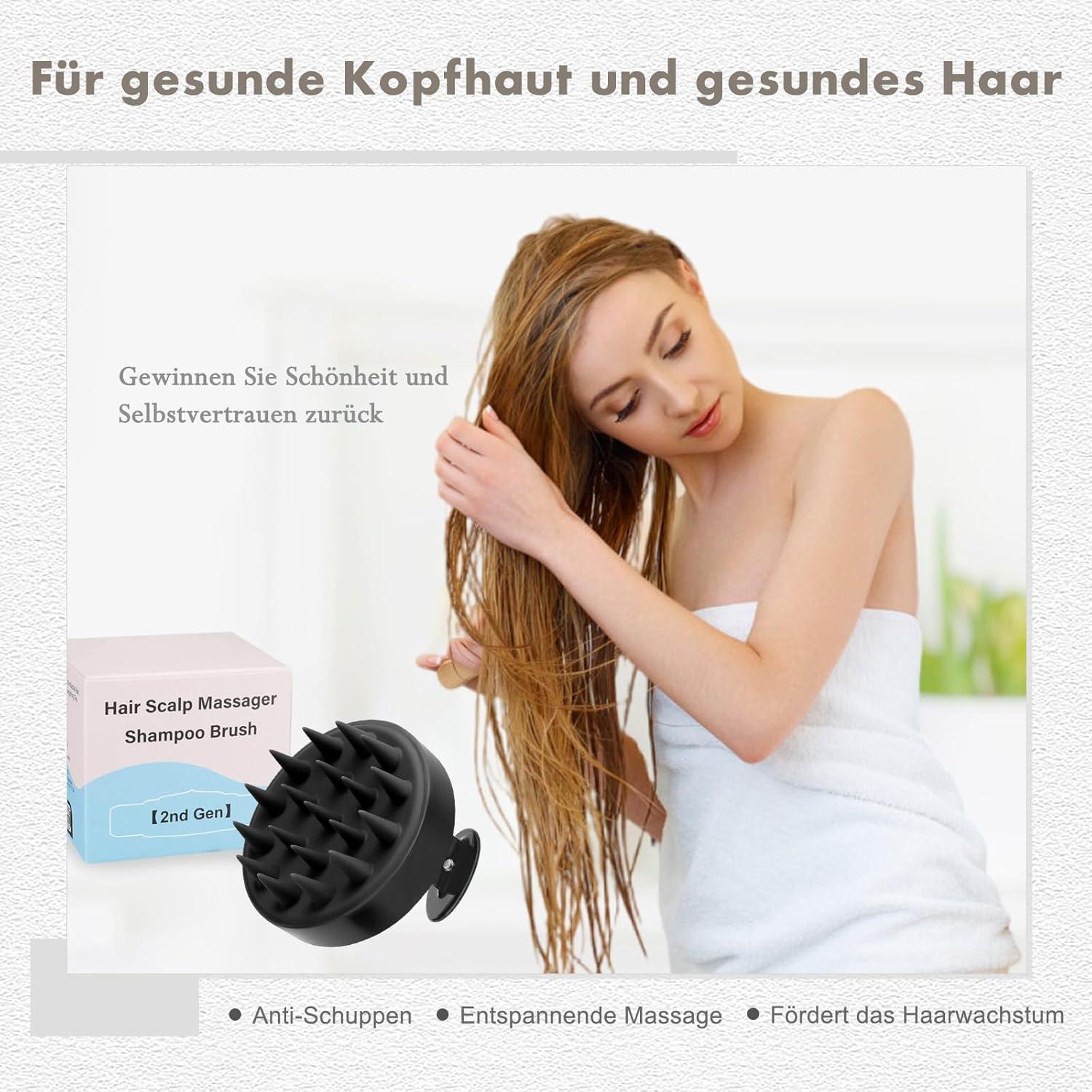 Shampoo Haarbürste Peeling Kopfmassage Nass Trocken Massagebürste