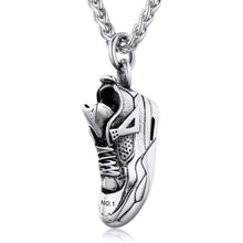 Herren Kette mit Sneaker Anhänger aus Edelstahl, Silber