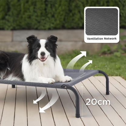 Hochwertige Hundeliege outdoor Grosse Hunde grau 124x90x20cm