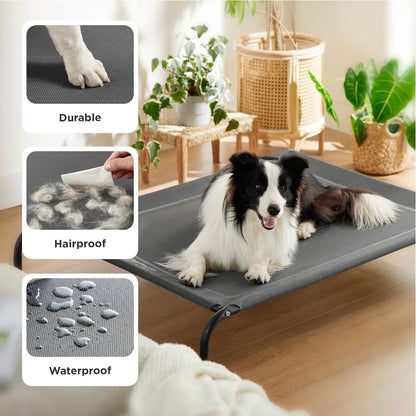 Hochwertige Hundeliege outdoor Grosse Hunde grau 124x90x20cm