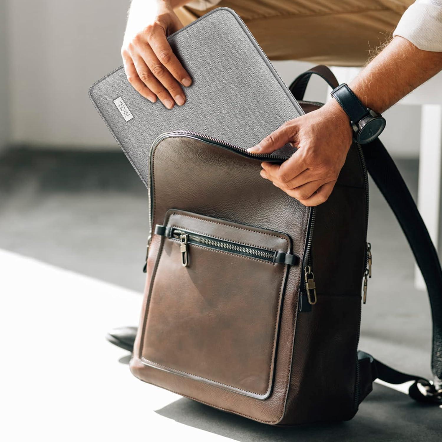 TECOOL 14 Zoll Laptoptasche Hülle MacBook Air 15 HP Dell Grau