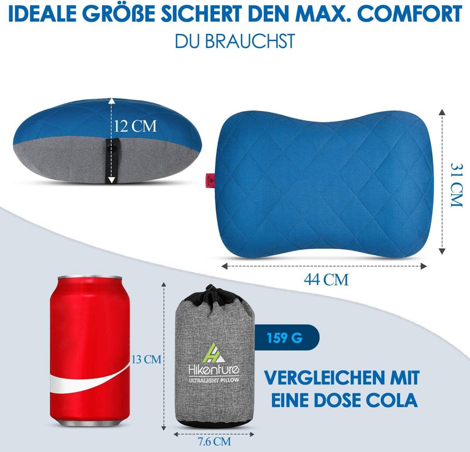 Aufblasbares Camping-Kissen mit abziehbarem