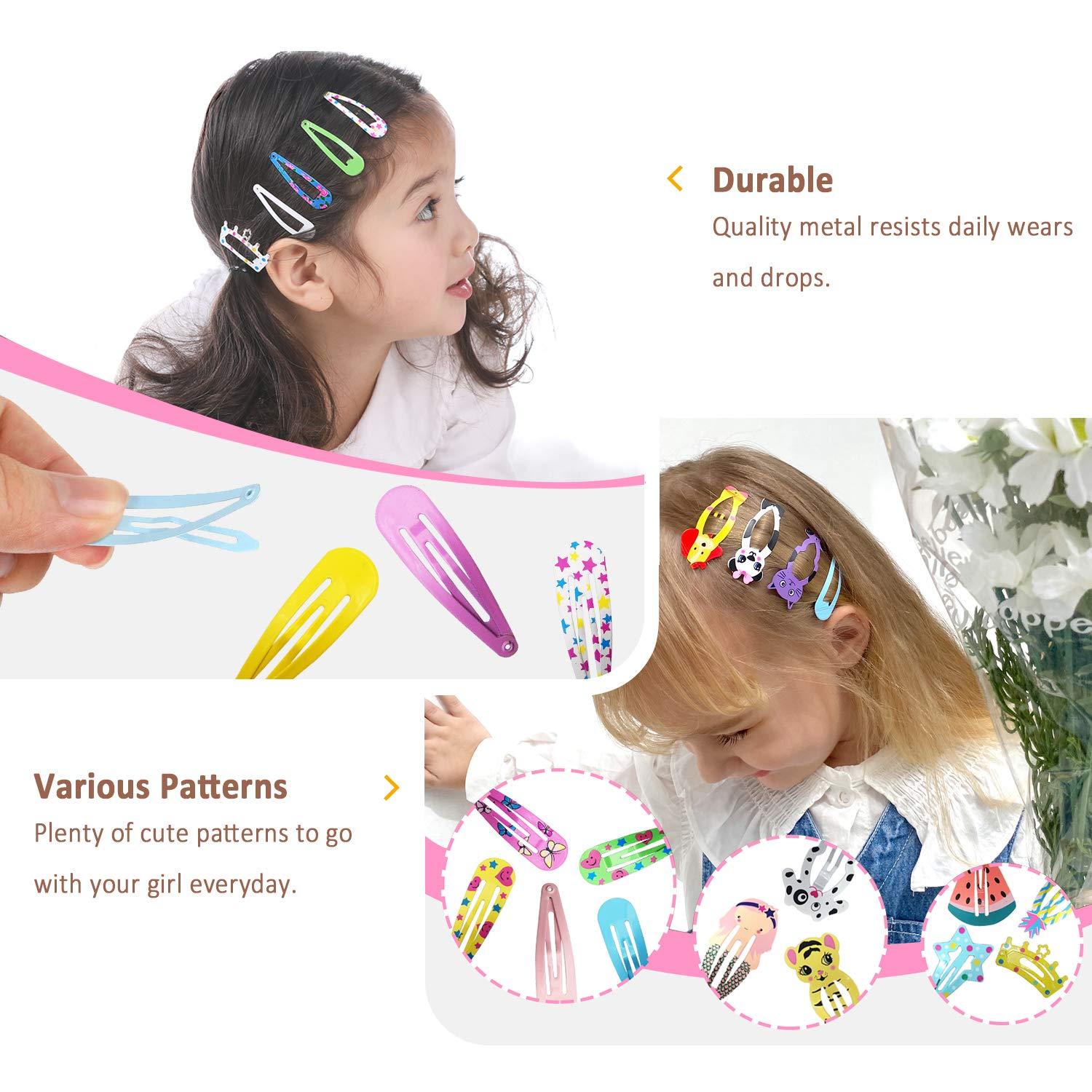 100er Set bunte Haarspangen für Mädchen