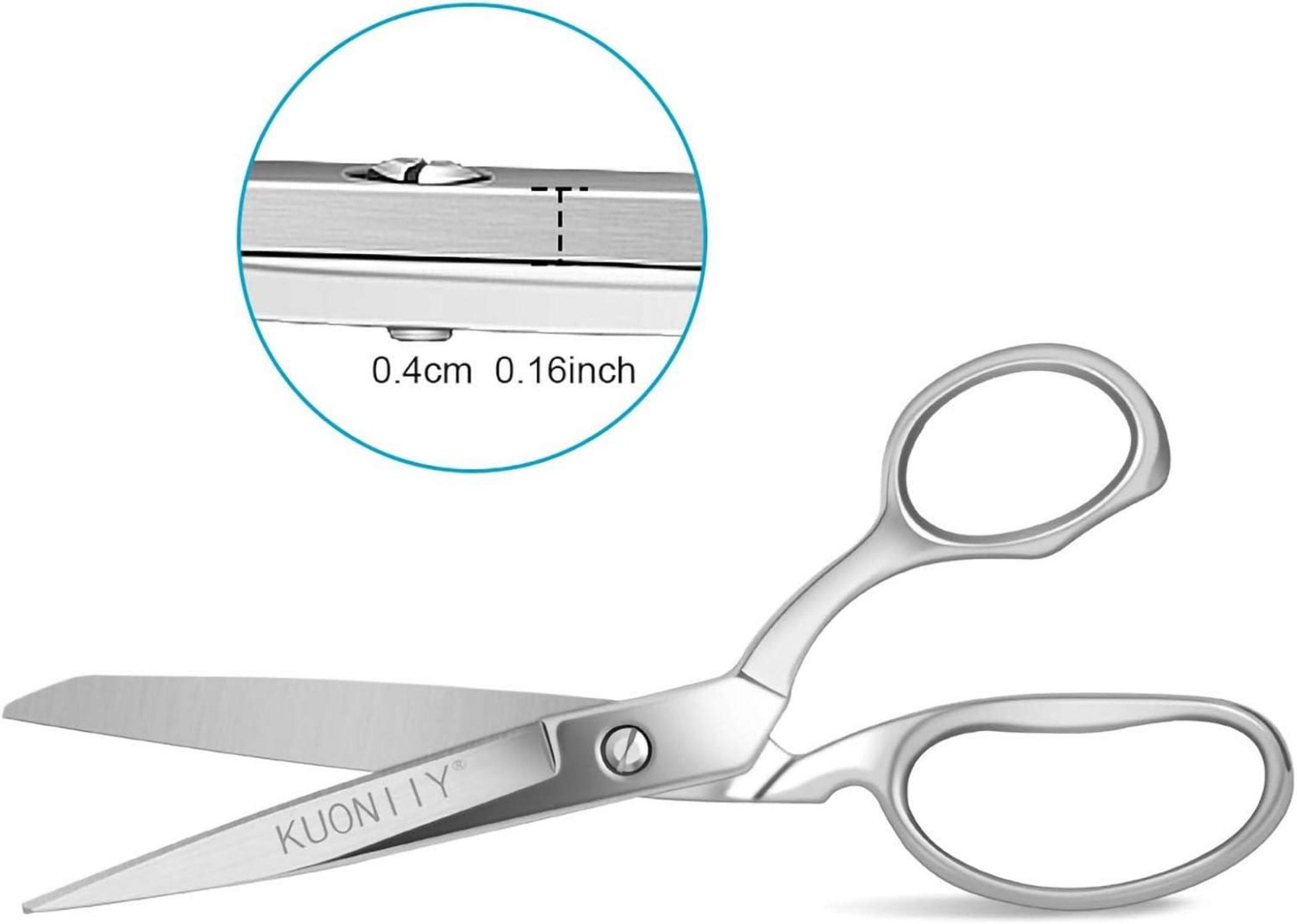 KUONIIY Schneiderschere 20cm Edelstahl Textilschere mit