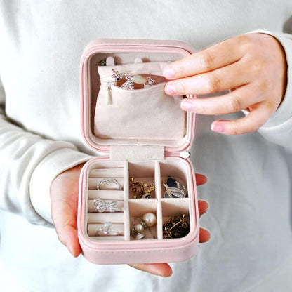 Kleine Reise-Schmuckbox Damen PU-Leder Aufbewahrungsbox Ringe