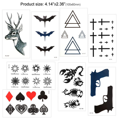 30 Blatt Temporäre Tattoos für Erwachsene - Kleine Wasserdichte