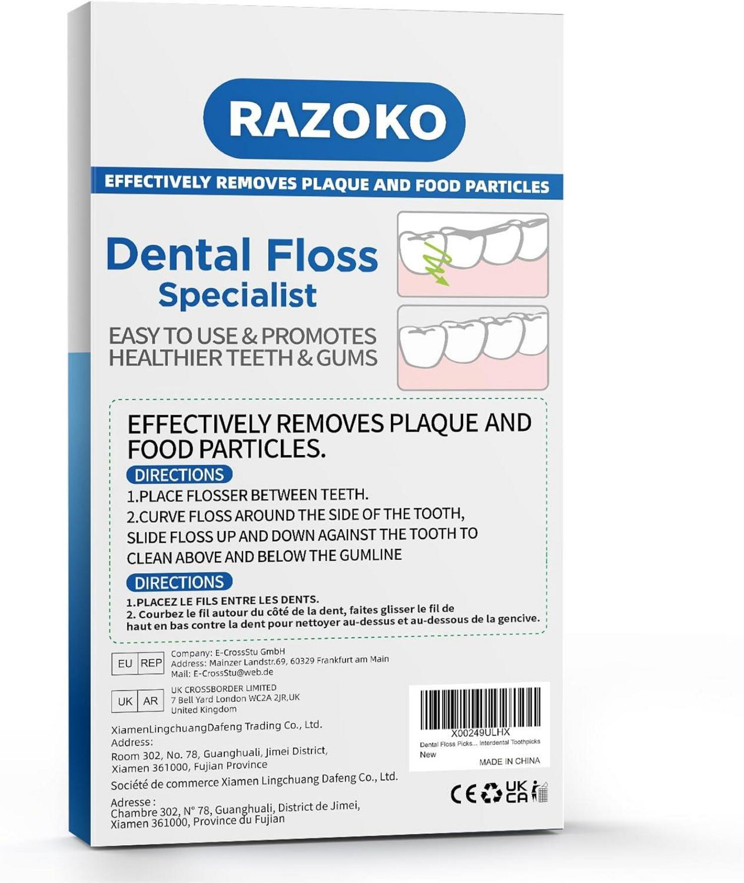 Dental Floss Picks High Quality Clean Sticks Refill 250 Count