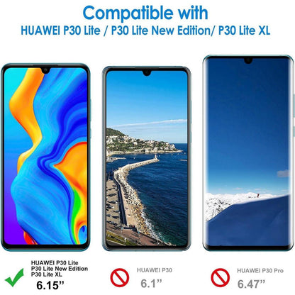 JETech Displayschutzfolie für HUAWEI P30 Lite 9H Glas 2er