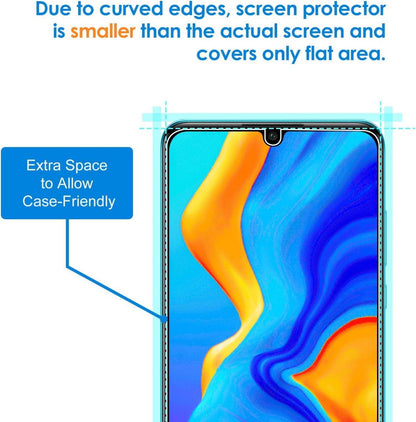Displayschutzfolie aus gehärtetem Glas für HUAWEI P30 Lite 2er Pack