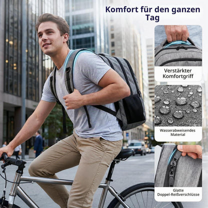 Laptop Rucksack 17 Zoll Herren & Damen | Wasserdicht, TSA Geprüft, Business & Schule