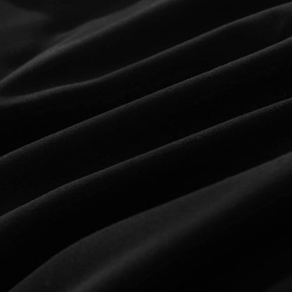 Bettwäsche 200x200cm 100% Mikrofaser Schwarz 2 Kissenbezüge 80x80cm