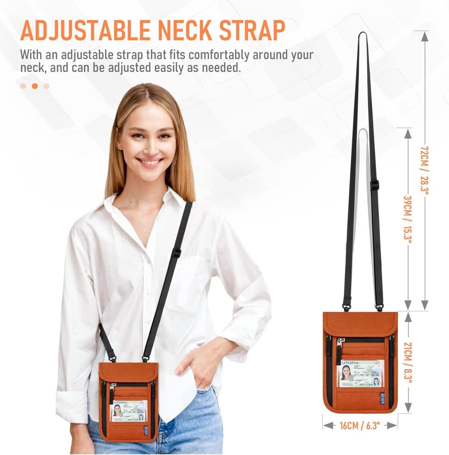 WACCET RFID Brustbeutel Reise Brusttasche Schlüssel Reisepass