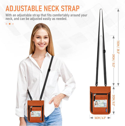 WACCET RFID Brustbeutel Reise Brusttasche Schlüssel Reisepass