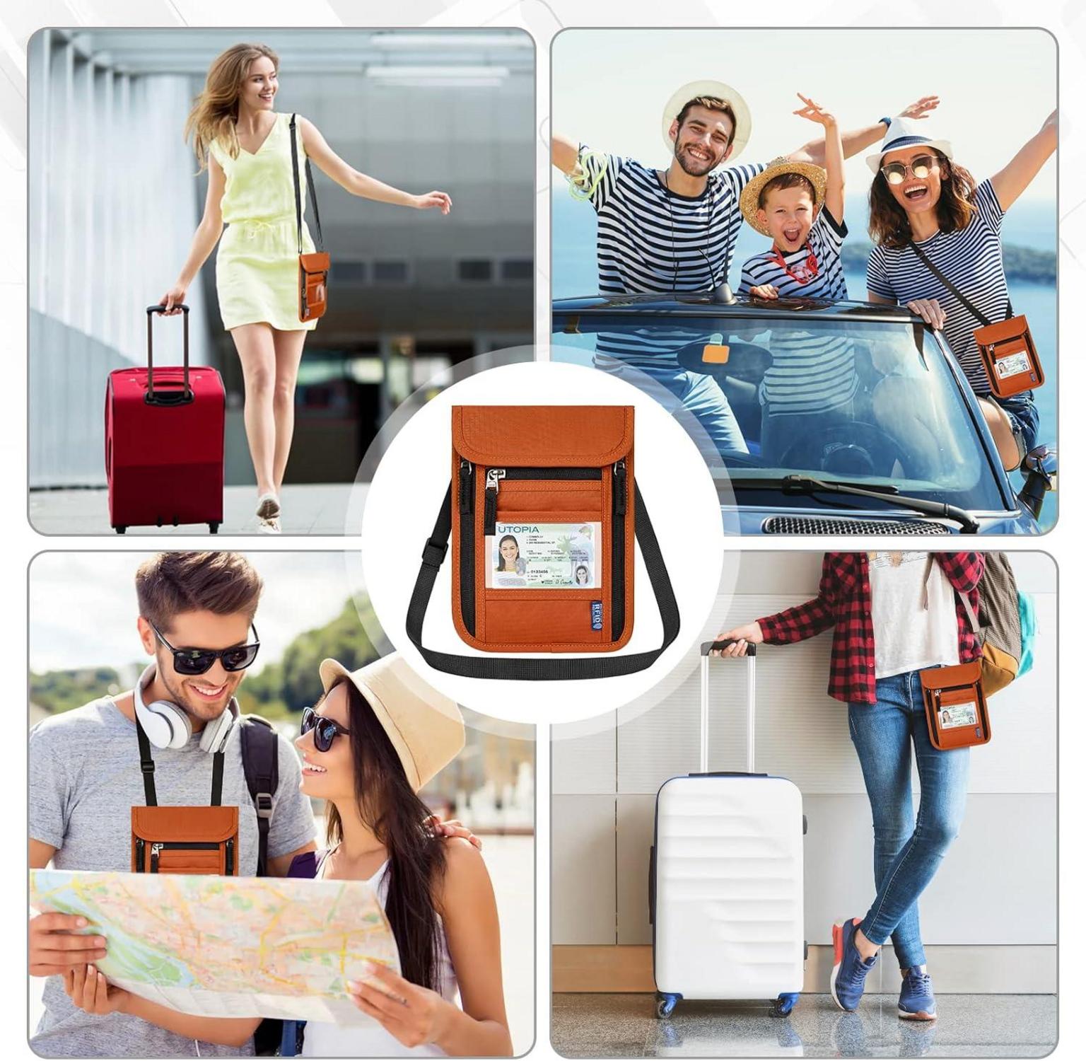 WACCET RFID Brustbeutel Reise Brusttasche Schlüssel Reisepass