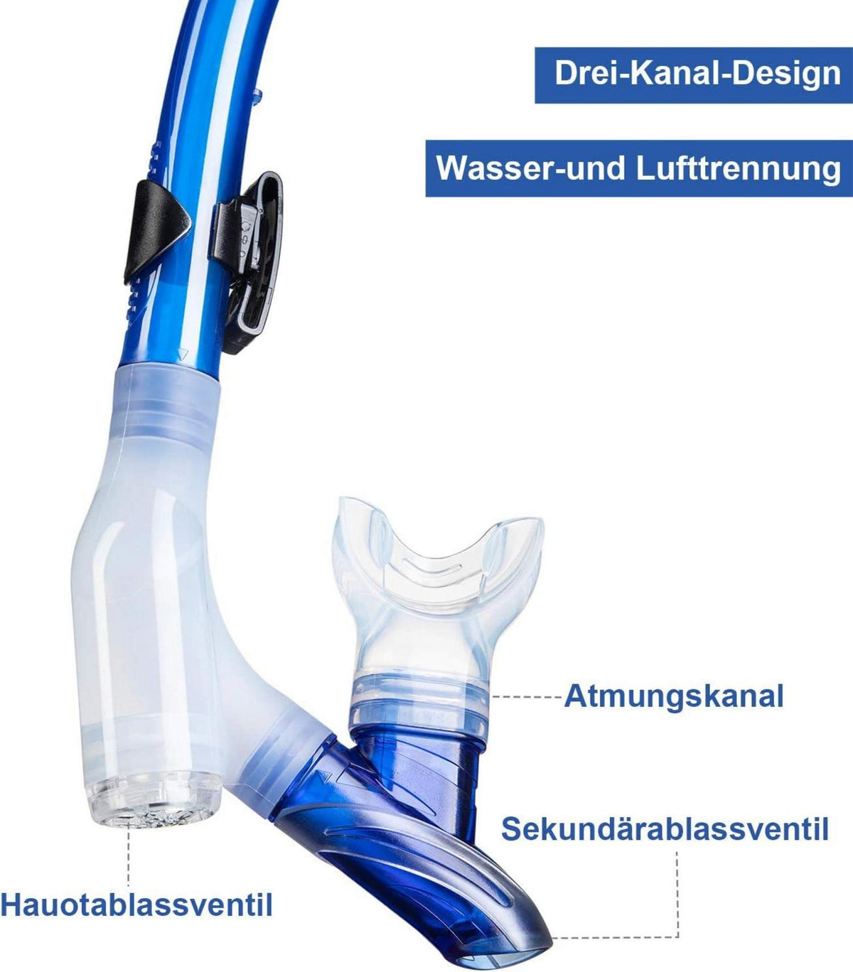 Dorlle Schnorchelset mit Taucherbrille gehärtetes Glas