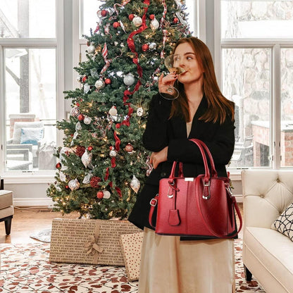 Pahajim Damen Henkeltasche Umhängetasche Handtasche PU Leder Modern Tote