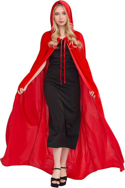 Halloween Umhang Kapuze Samtstoff Vampir Kostüm Jungen Vampir Hexe Rot