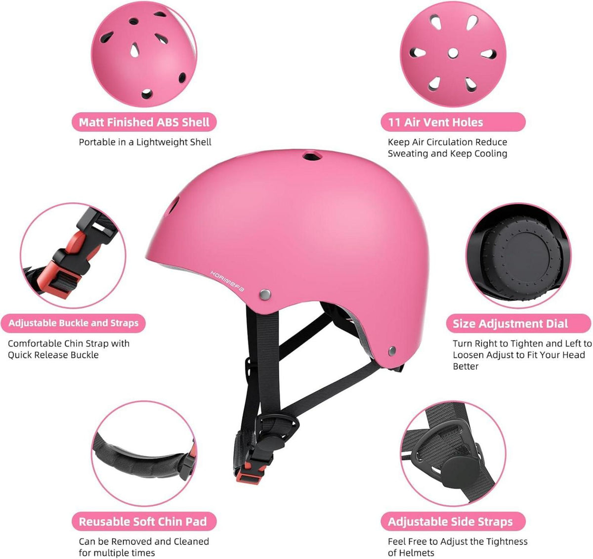 Kinder Fahrradhelm verstellbar für Outdoor-Sportarten 3-13 Jahre alt